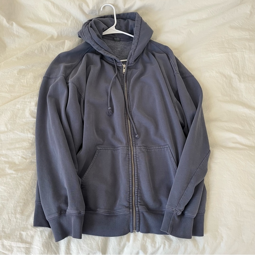 Brandy Melville Navy Zip Up Hoodie
